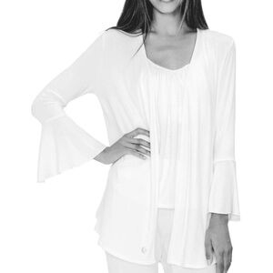 JJ Winks Ribbed Belle Cardigan Robe